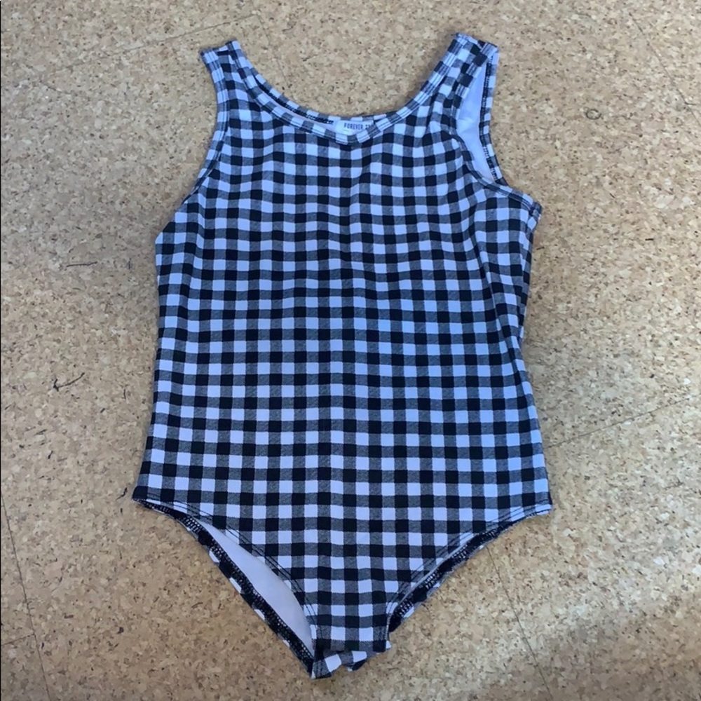 Checkered body suit